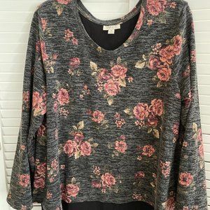 Style & Co Rose sweater/tunic Size XL